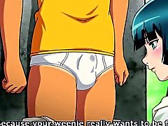 Hentai Dickgirl bietet Kerl einen tiefen Blowjob outdoors